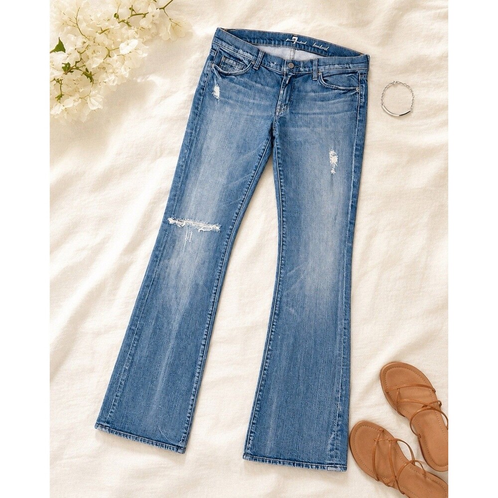Vintage Y2K 7 For All Mankind Rhinestone Bootcut Jeans 31